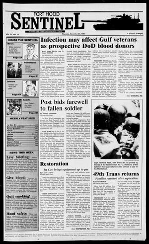 The Fort Hood Sentinel (Temple, Tex.), Vol. 51, No. 16, Ed. 1 Thursday, November 21, 1991