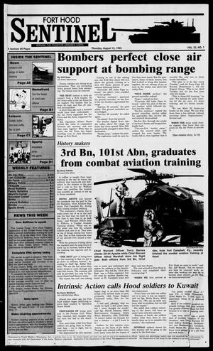 The Fort Hood Sentinel (Temple, Tex.), Vol. 52, No. 1, Ed. 1 Thursday, August 13, 1992