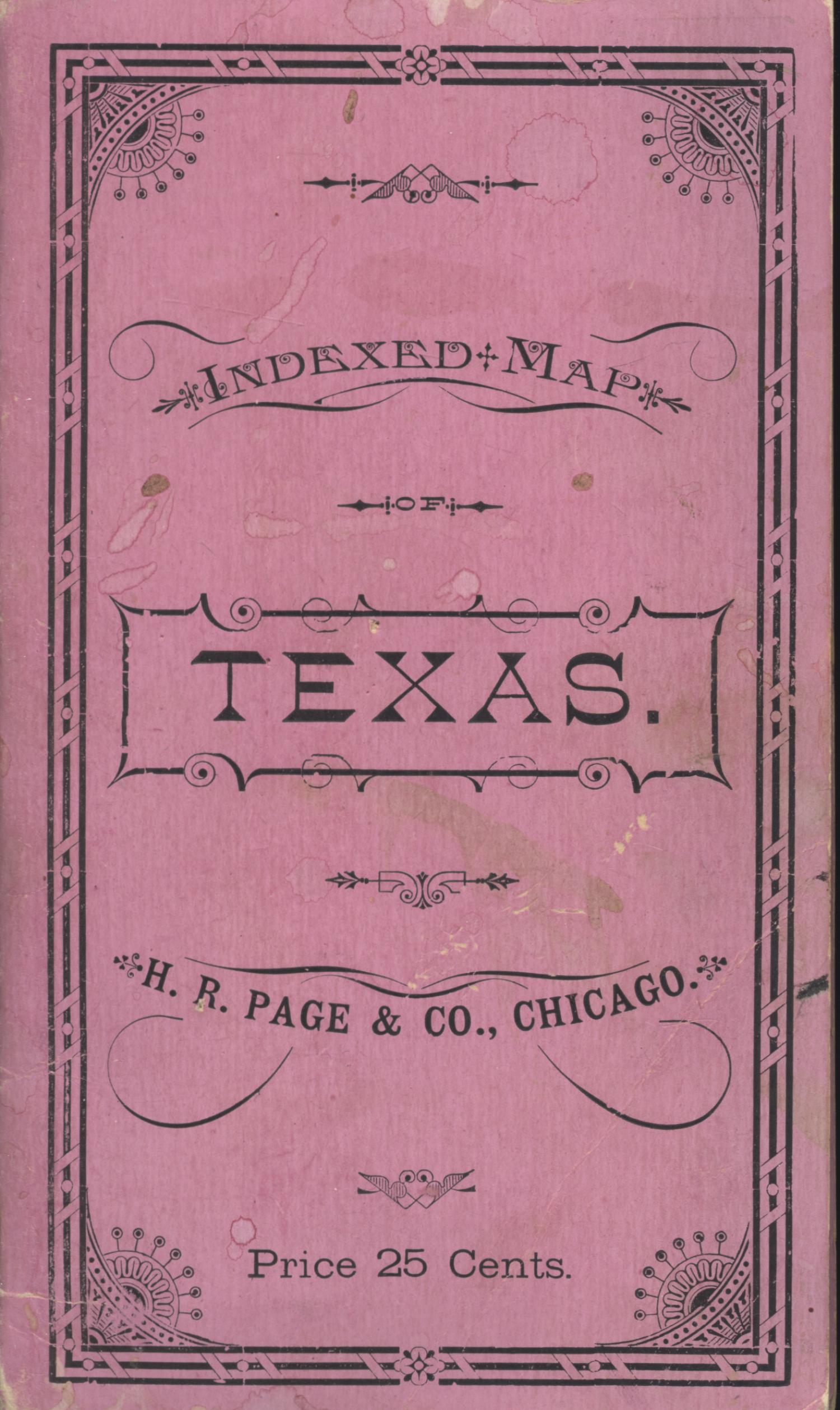 Map of Texas [Accompanying Text].
                                                
                                                    Front Cover
                                                