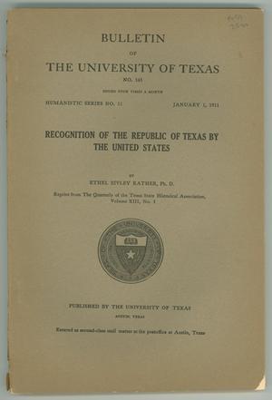 Bulletin of the University of Texas No. 165, January 1, 1911