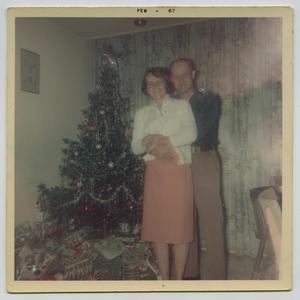 Primary view of object titled '[Wendell and Mary Jane Tarver at Christmastime]'.