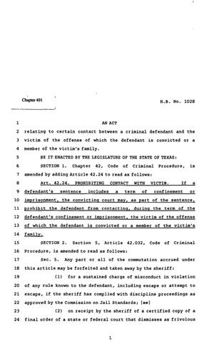 82nd Texas Legislature, Regular Session, House Bill 1028,  Chapter 491