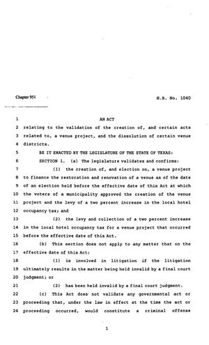 82nd Texas Legislature, Regular Session, House Bill 1040, Chapter 951