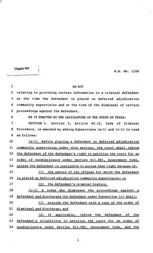 82nd Texas Legislature, Regular Session, House Bill 1106, Chapter 493