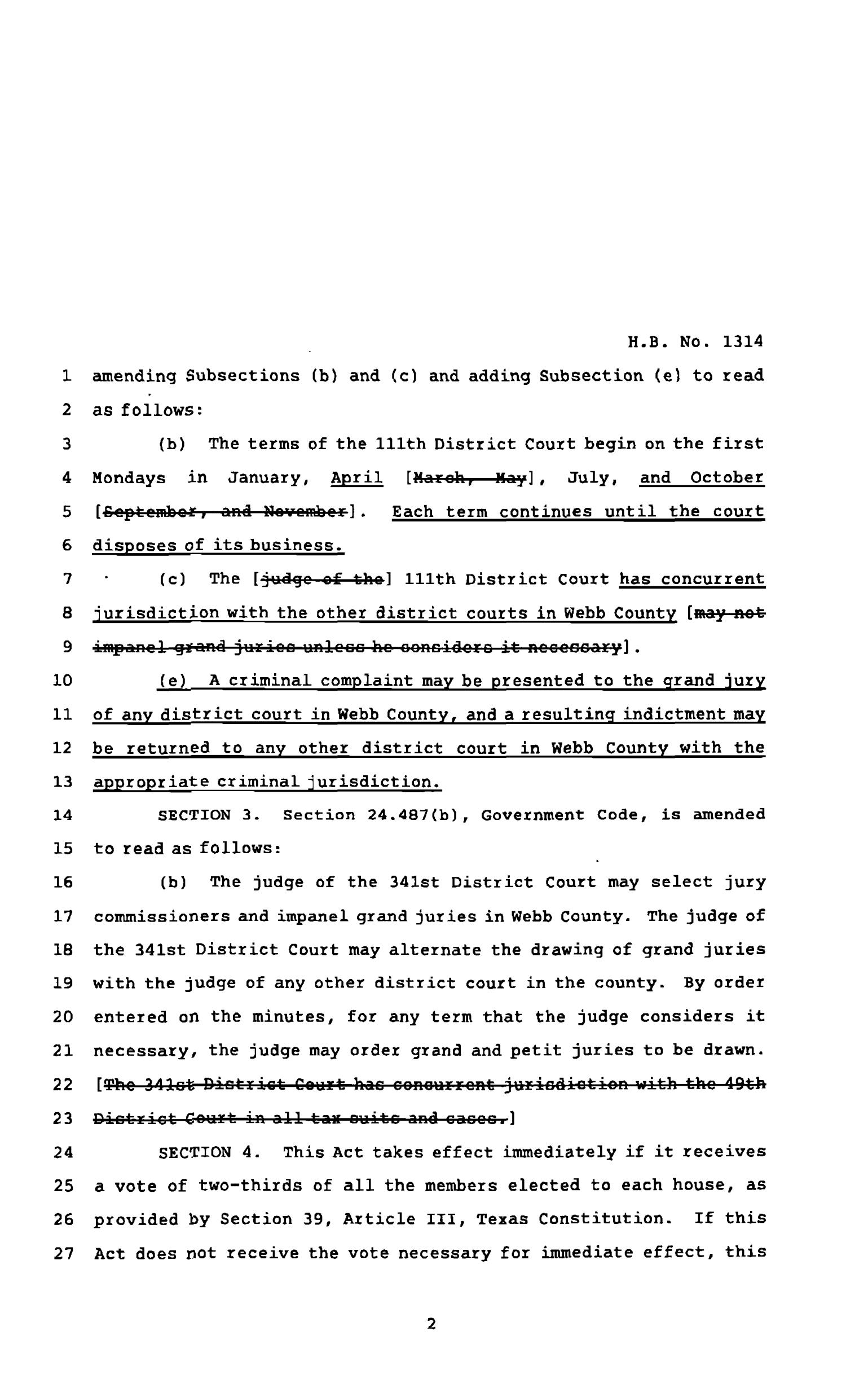 82nd Texas Legislature, Regular Session, House Bill 1314, Chapter 750
                                                
                                                    [Sequence #]: 2 of 4
                                                
