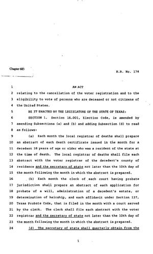 82nd Texas Legislature, Regular Session, House Bill 174, Chapter 683