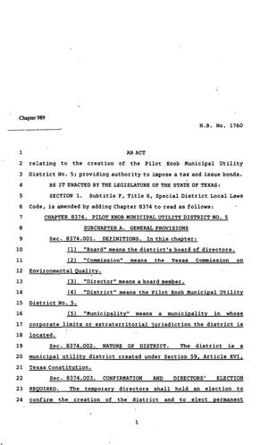 82nd Texas Legislature, Regular Session, House Bill 1760, Chapter 989