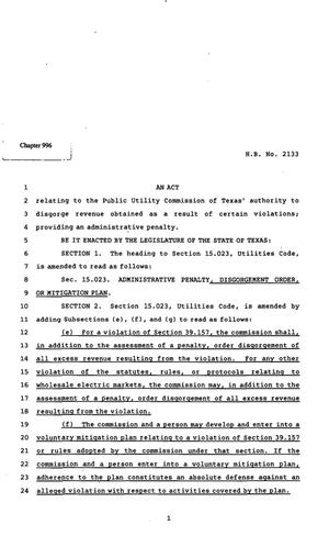 82nd Texas Legislature, Regular Session, House Bill 2133, Chapter 966