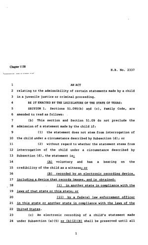 82nd Texas Legislature, Regular Session, House Bill 2337, Chapter 1158