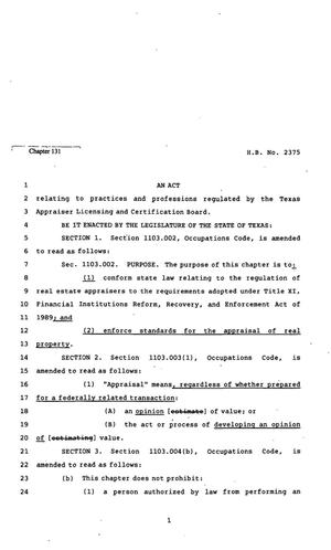 82nd Texas Legislature, Regular Session, House Bill 2375, Chapter 131