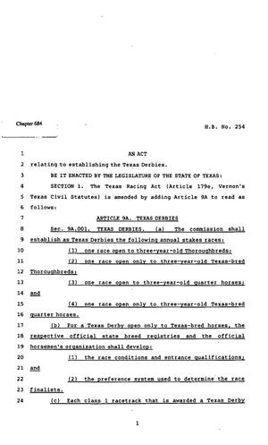 82nd Texas Legislature, Regular Session, House Bill 254, Chapter 684