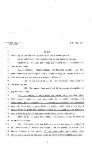 82nd Texas Legislature, Regular Session, House Bill 265, Chapter 224