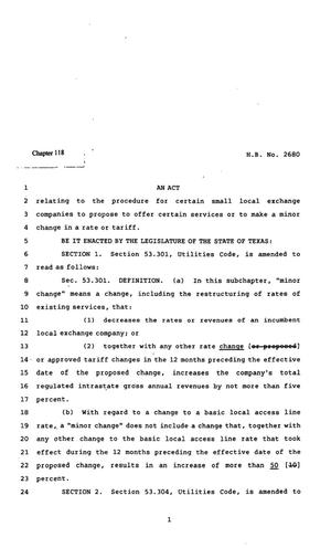 82nd Texas Legislature, Regular Session, House Bill 2680, Chapter 118