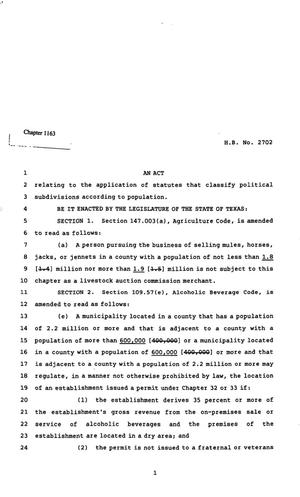 82nd Texas Legislature, Regular Session, House Bill 2702, Chapter 1163