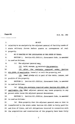 82nd Texas Legislature, Regular Session, House Bill 282, Chapter 686