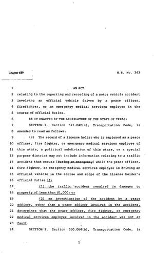 82nd Texas Legislature, Regular Session, House Bill 343, Chapter 689