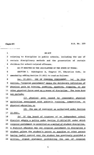 82nd Texas Legislature, Regular Session, House Bill 359, Chapter 691
