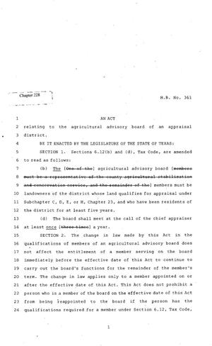 82nd Texas Legislature, Regular Session, House Bill 361, Chapter 228