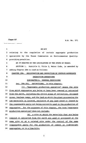 82nd Texas Legislature, Regular Session, House Bill 571, Chapter 107