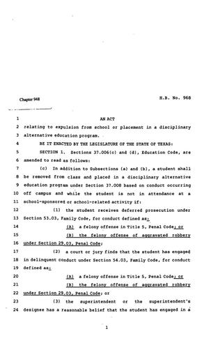82nd Texas Legislature, Regular Session, House Bill 968, Chapter