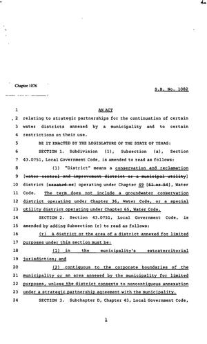 82nd Texas Legislature, Regular Session, Senate Bill 1082, Chapter 1076