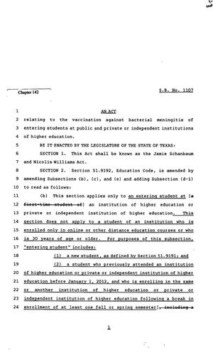82nd Texas Legislature, Regular Session, Senate Bill 1107, Chapter 142