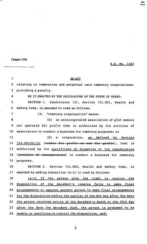 82nd Texas Legislature, Regular Session, Senate Bill 1167, Chapter 1336