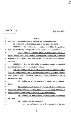 82nd Texas Legislature, Regular Session, Senate Bill 1170, Chapter 1241