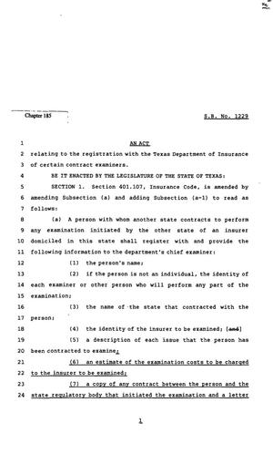 82nd Texas Legislature, Regular Session, Senate Bill 1229, Chapter 185