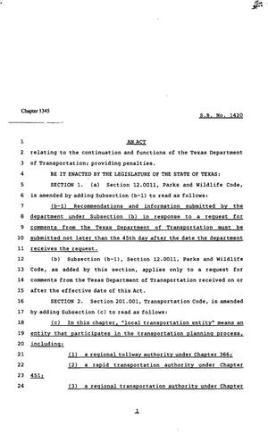 82nd Texas Legislature, Regular Session, Senate Bill 1420, Chapter 1345