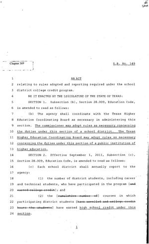 82nd Texas Legislature, Regular Session, Senate Bill 149, Chapter 369
