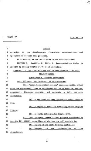 82nd Texas Legislature, Regular Session, Senate Bill 19, Chapter 1196