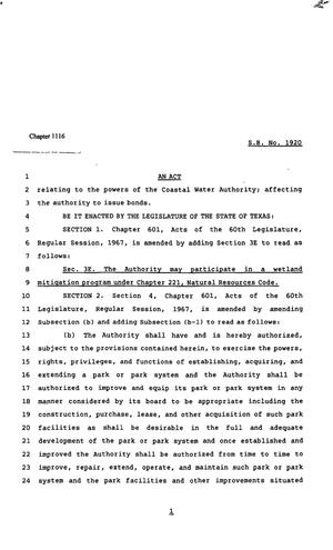 82nd Texas Legislature, Regular Session, Senate Bill 1920, Chapter 1116