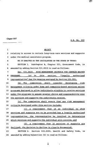 82nd Texas Legislature, Regular Session, Senate Bill 222, Chapter 1057