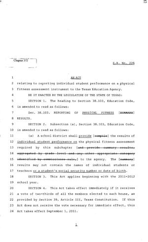 82nd Texas Legislature, Regular Session, Senate Bill 226, Chapter 372