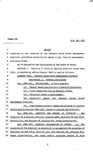 82nd Texas Legislature, Regular Session, Senate Bill 233, Chapter 1203