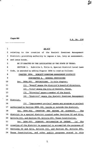 82nd Texas Legislature, Regular Session, Senate Bill 234, Chapter 880
