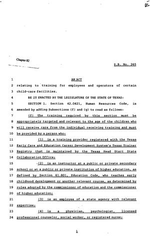 82nd Texas Legislature, Regular Session, Senate Bill 265, Chapter 82