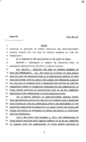 82nd Texas Legislature, Regular Session, Senate Bill 27, Chapter 590