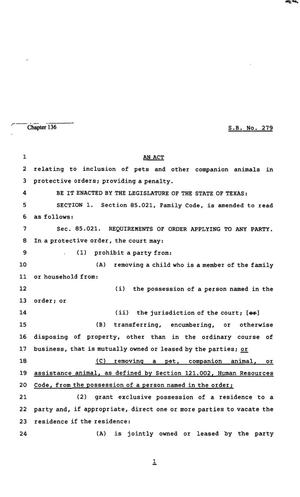 82nd Texas Legislature, Regular Session, Senate Bill 279, Chapter 136