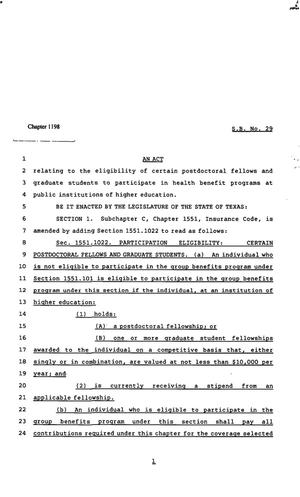 82nd Texas Legislature, Regular Session, Senate Bill 29, Chapter 1198