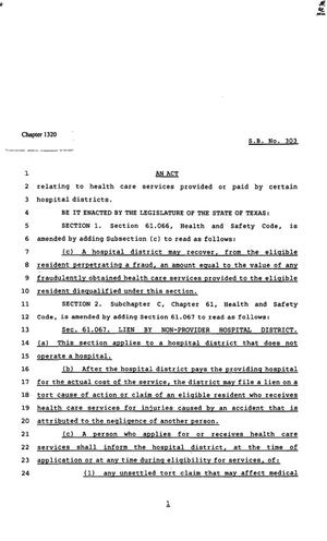 82nd Texas Legislature, Regular Session, Senate Bill 303, Chapter 1320