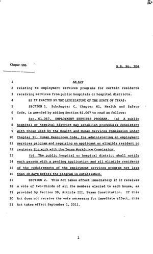 82nd Texas Legislature, Regular Session, Senate Bill 304, Chapter 1206