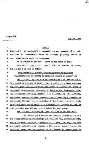 82nd Texas Legislature, Regular Session, Senate Bill 321, Chapter 1058