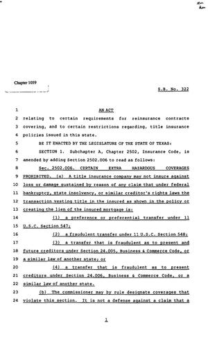 82nd Texas Legislature, Regular Session, Senate Bill 322, Chapter 1059