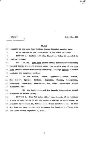 82nd Texas Legislature, Regular Session, Senate Bill 386, Chapter 11