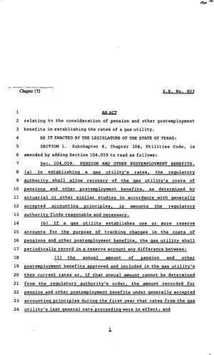 82nd Texas Legislature, Regular Session, Senate Bill SB403, Chapter 172