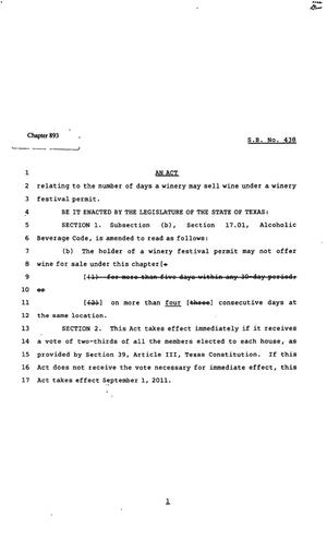 82nd Texas Legislature, Regular Session, Senate Bill SB438, Chapter 893