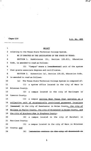 82nd Texas Legislature, Regular Session, Senate Bill 489, Chapter 1219