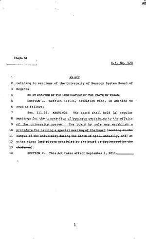 82nd Texas Legislature, Regular Session, Senate Bill 528, Chapter 84